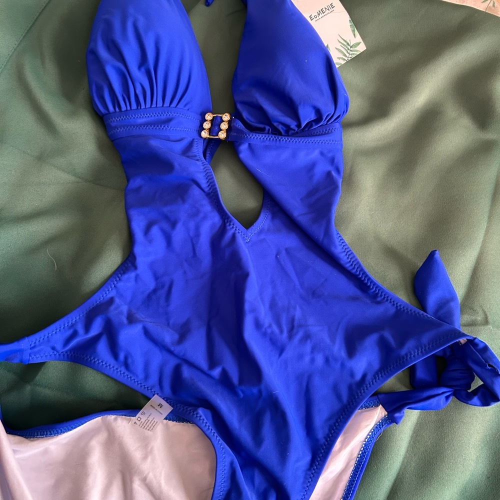 Eomenie women’s one piece blue swimsuit